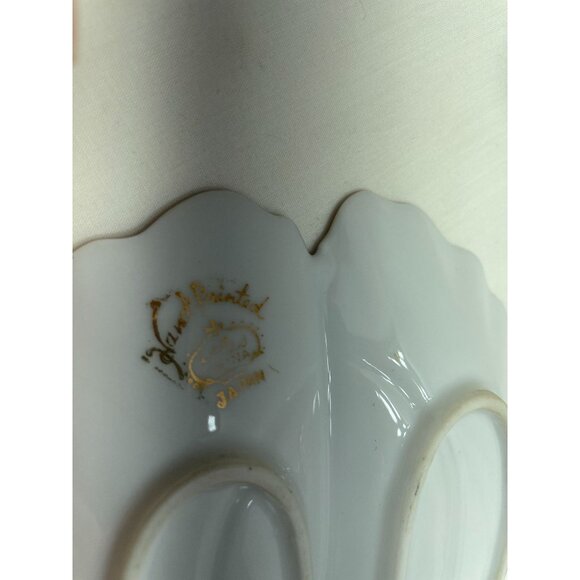 Vintage Hand-Painted Leaf-Shaped Ceramic Dish From Japan - Picture 3 of 5